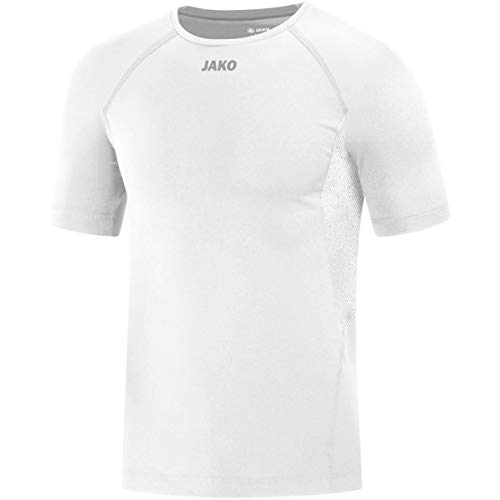 JAKO Herren T-Shirt Compression 2.0, weiß, XS, 6151 von JAKO