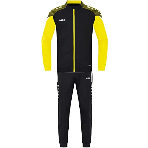 JAKO Herren Trainingsanzug Polyester Performance, schwarz/soft yellow, M von JAKO