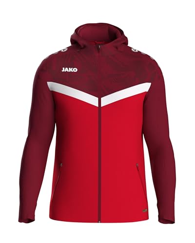 JAKO Iconic Kapuzenjacke rotrot, 2XL Unisex von JAKO