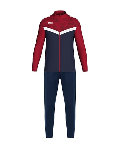 JAKO Kinder Polyesteranzug Iconic, marine/chilirot, 116 von JAKO
