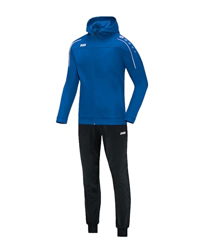 JAKO Trainingsanzug Kinder Polyester Classico mit Kapuze Royal Gr. 164 - Jogginganzug 2-teilig für Sport und Alltag, Jogginghose & Trainingsjacke von JAKO