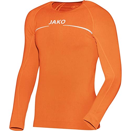 JAKO Longsleeve Comfort - Herren Langarmshirt,orange (neonorange), XXL von JAKO
