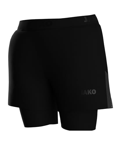 JAKO Power 2in1 Short Damen schwarz, 40 Damen von JAKO