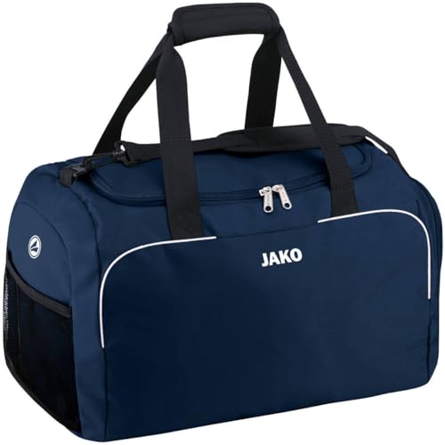 JAKO Sporttasche Herren Classico Bambini Marine 38 x 21 x 28 cm I Kleine Sporttasche mit Innentasche, geräumigem Hauptfach mit 2 Wege-Reißverschluss & Mesh-Fach von JAKO