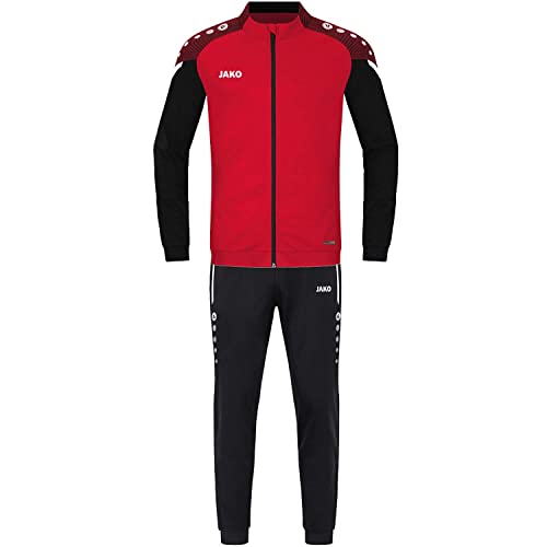 JAKO Unisex Kinder Trainingsanzug Polyester Performance, rot/schwarz, 152 von JAKO