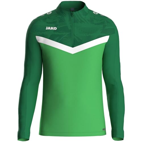 JAKO Unisex Kinder Ziptop Iconic, Soft Green/sportgrün, 140 von JAKO