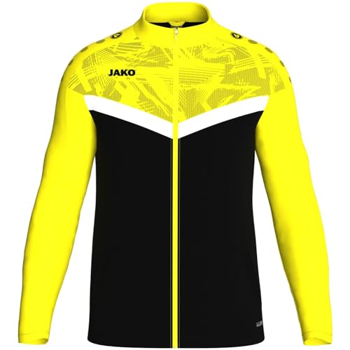 JAKO Unisex Polyesterjacke Iconic, schwarz/soft yellow, XL von JAKO