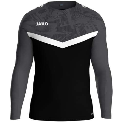 JAKO Unisex Sweatshirt Iconic, schwarz/anthrazit, M von JAKO