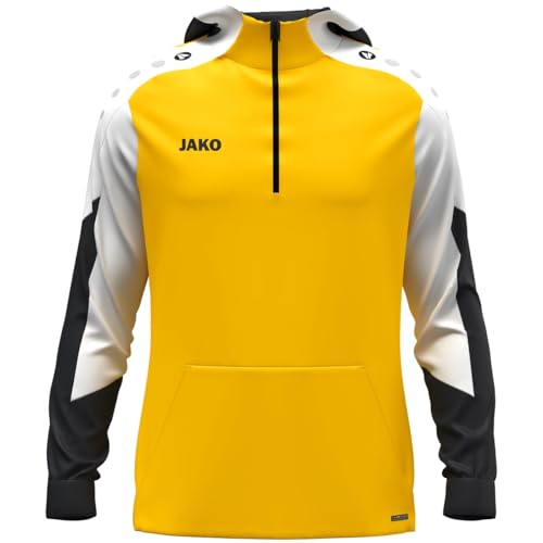 JAKO Unisex Zip-Hoodie Dynamic, gelb/weiß/schwarz, S von JAKO