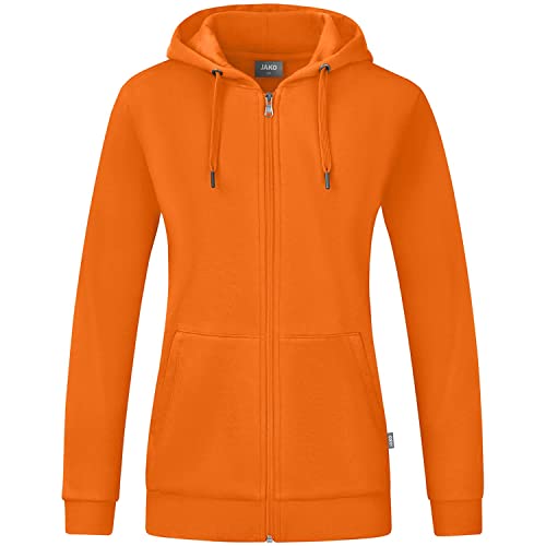 Jako Women Basic-/Kapuzen-Jacke Kapuzenjacke Organic, Orange, C6820-360, 48 von JAKO