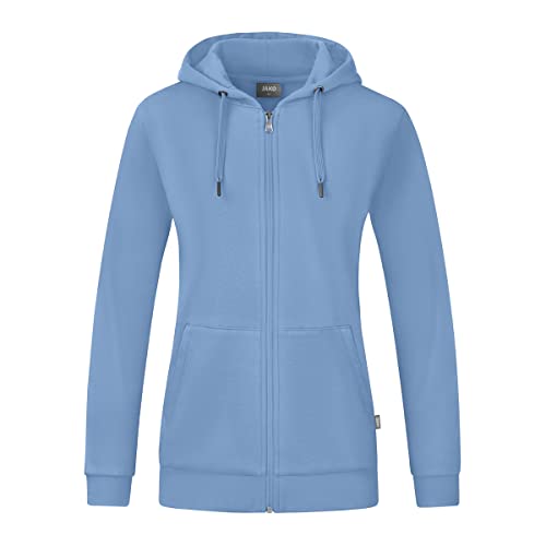 Jako Women Basic-/Kapuzen-Jacke Kapuzenjacke Organic, Eisblau, C6820-460, 40 von JAKO
