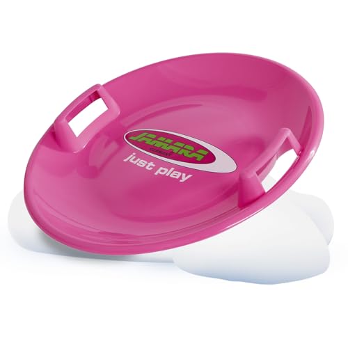 JAMARA 460371 460371-Snow Play Rutschteller 60cm-Haltegriffe an beiden Seiten, langlebiger, robuster Kunststoffkörper, Leichtgewicht mit nur 555 g, pink von JAMARA