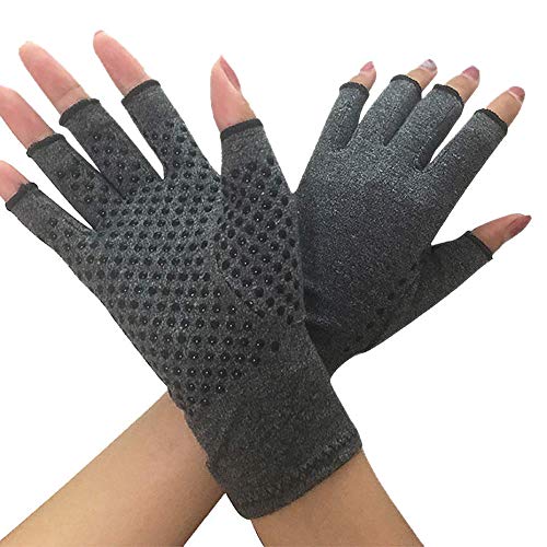 JANZU Kompressions Handschuh für Rheuma, Arthrose - Hitze Handschuhe für das Computer Tippen, Schmerz Linderung Bei Arthritischen Gelenken, Tunnel - Männer, Frauen (1 Paar) (L) von JANZU
