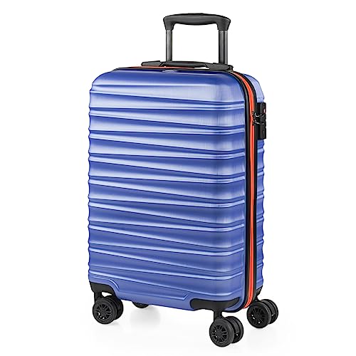 JASLEN - Handgepäck Koffer Trolley - Reisekoffer Mit Rollen und Reisekoffer Hartschalenkoffer für Vielreisende 171650, Blau von JASLEN