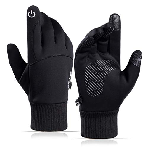 Winter Thermo Handschuhe, Touchscreen Handschuhe Winter Fahrradhandschuhe, wasserdicht und rutschfest, ideal für Fahrrad, Motorrad, Skifahren, Snowboard, Laufen, Wandern, Camping von JAVNEO