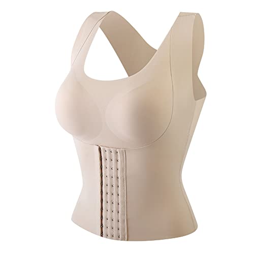 JAWSEU 3 in 1 Taille geknöpfter BH Shapewear, Adjustable Body Shaper Waist, Taillen-BH Mit Knöpfen Shapewear Shaper Push-Up-BH Taillen-Trainer, Frauen-Kontrollweste Bauchkontrolle Leibchen von JAWSEU