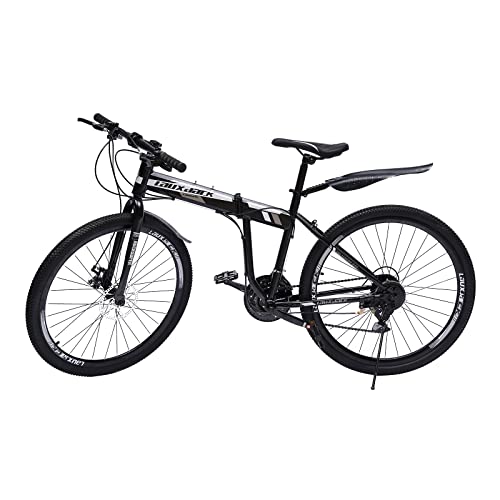 JAYEUW 26-Zoll-Mountainbike 21-Gang-MTB-Fahrrad Vollfederung Doppelscheibenbremsen Kohlenstoffstahl Faltbarer Rahmen Fahrrad Erwachsenes Mountainbike von JAYEUW