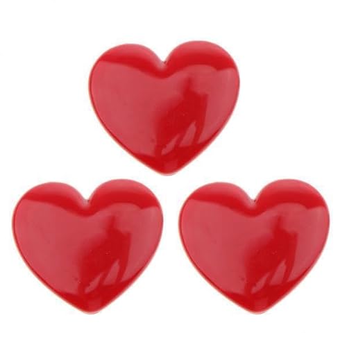 JAYIOLA 2X Modisches, Süßes Etui für Lippenstift, Lidschatten Und Rouge in Herzform, Rot von JAYIOLA