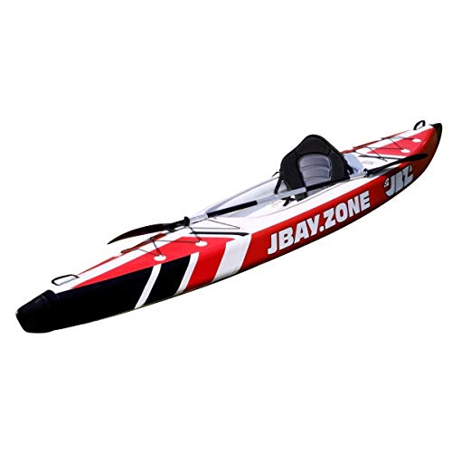 JBAY.Zone Kayak Kanu aufblasbar Einsitzer V-Shape Mono 385x81cm Drop-Stitch hoher Druck von JBZ JBAY.ZONE