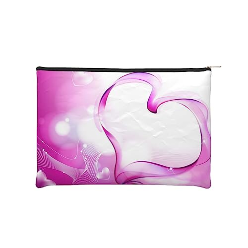 Kosmetiktasche-Reise-Organizer-Tasche – rosa Herz kleine Kosmetiktaschen für Frauen – Kulturbeutel – Mini-Make-up-Tasche mit Reißverschluss, Schwarz , Einheitsgröße von JCAKES