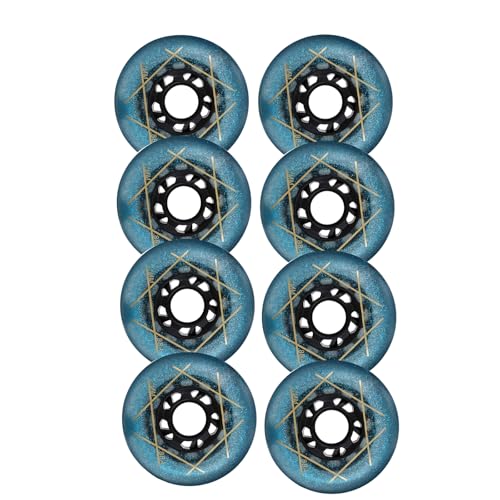 JCXYL EV 8er-Pack Inline-Skate-Räder für den Außenbereich, 88A, Freestyle, langlebiger Reifen, 72 mm, 76 mm, 80 mm, zur Auswahl von Ersatzrädern für Hockey-Rollschuhe,Blau,76mm von JCXYL EV