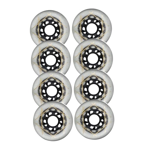 JCXYL EV 8er-Pack Inline-Skate-Räder für den Außenbereich, 88A, Freestyle, langlebiger Reifen, 72 mm, 76 mm, 80 mm, zur Auswahl von Ersatzrädern für Hockey-Rollschuhe,Silber,80mm von JCXYL EV