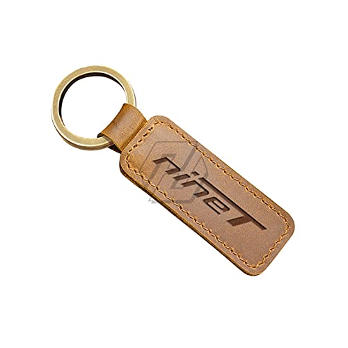 JDDRCASE Motorrad Cowhide Keychain Key Ring Compatible with R neun T R. Neun-t. (Farbe : Braun, Size : 80mm) von JDDRCASE