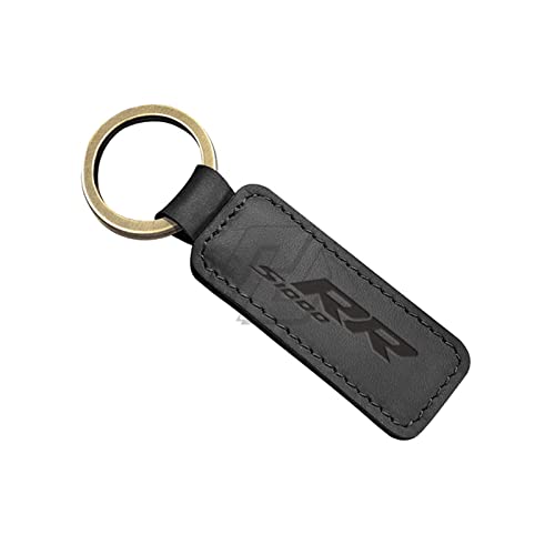 JDDRCASE Motorrad Keychain Cowhide Key Ring Case Compatible with S1000RR S1000 RR. (Farbe : Schwarz, Size : 80mm) von JDDRCASE