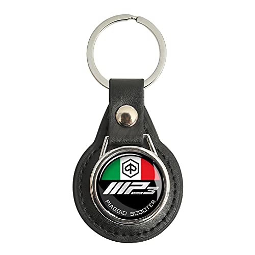 JDDRCASE Motorrad Keychain Key Ring Case Compatible with Piaggio MP3. Roller (Farbe : Chrome, Size : 43mm) von JDDRCASE