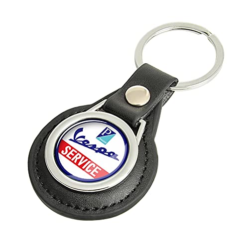 JDDRCASE Motorrad Keychain Key Ring Case Compatible with Piaggio Vespa Primavera Sprint GTS GTV 50 150 300 etc (Farbe : Pattern A, Size : 43mm) von JDDRCASE