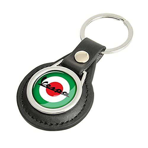 JDDRCASE Motorrad Keychain Key Ring Case Compatible with Piaggio Vespa Primavera Sprint GTS GTV 50 150 300 etc (Farbe : Pattern B, Size : 43mm) von JDDRCASE