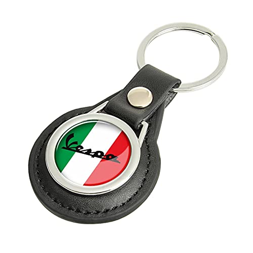 JDDRCASE Motorrad Keychain Key Ring Case Compatible with Piaggio Vespa Primavera Sprint GTS GTV 50 150 300 etc (Farbe : Pattern D, Size : 43mm) von JDDRCASE