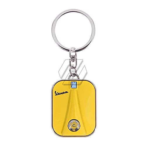 JDDRCASE Motorradzubehör Keychain Zinklegierung Schlüsselanhänger Schlüsselanhänger Compatible with Piaggio Vespa Primavera 150 Sprint 150 GTS 300 dh LXV 125. (Farbe : Gelb, Size : 33mm) von JDDRCASE