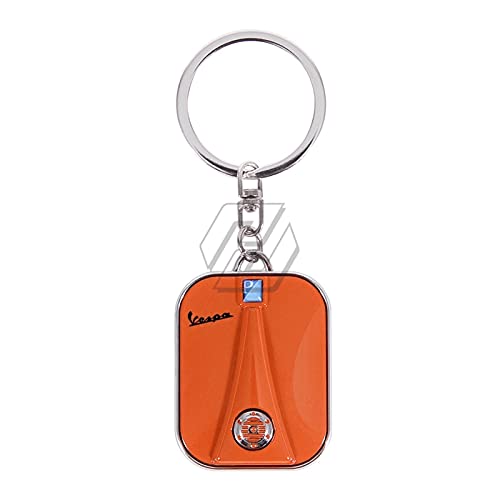 JDDRCASE Motorradzubehör Keychain Zinklegierung Schlüsselanhänger Schlüsselanhänger Compatible with Piaggio Vespa Primavera 150 Sprint 150 GTS 300 dh LXV 125. (Farbe : Orange, Size : 33mm) von JDDRCASE