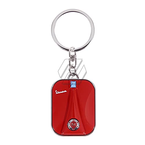 JDDRCASE Motorradzubehör Keychain Zinklegierung Schlüsselanhänger Schlüsselanhänger Compatible with Piaggio Vespa Primavera 150 Sprint 150 GTS 300 dh LXV 125. (Farbe : Rot, Size : 33mm) von JDDRCASE