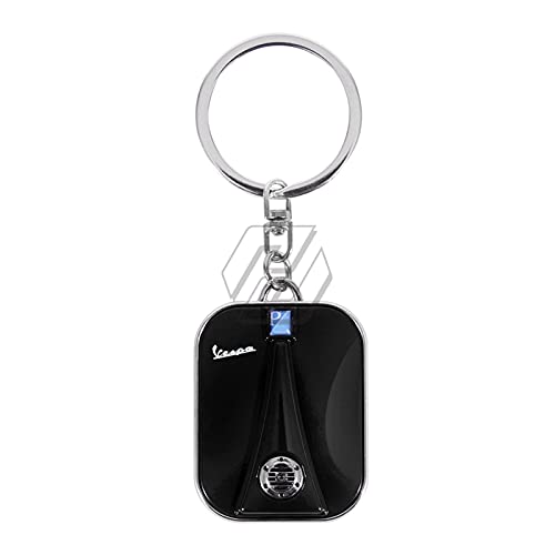 JDDRCASE Motorradzubehör Keychain Zinklegierung Schlüsselanhänger Schlüsselanhänger Compatible with Piaggio Vespa Primavera 150 Sprint 150 GTS 300 dh LXV 125. (Farbe : Schwarz, Size : 33mm) von JDDRCASE