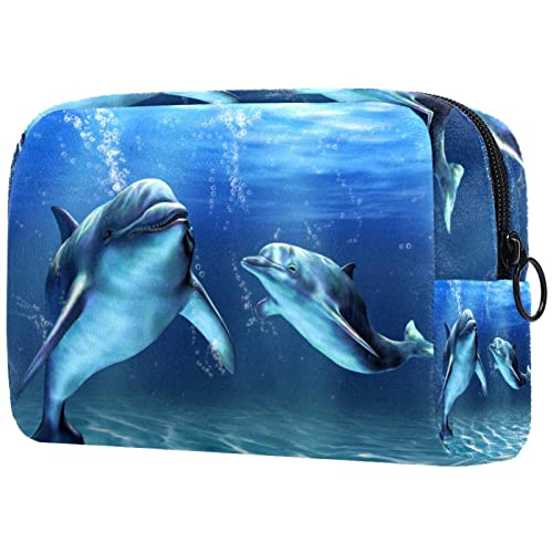 Delfin Make-Up-Tasche Tragbare Kosmetiktaschen Für Frauen Mädchen von JDEZ