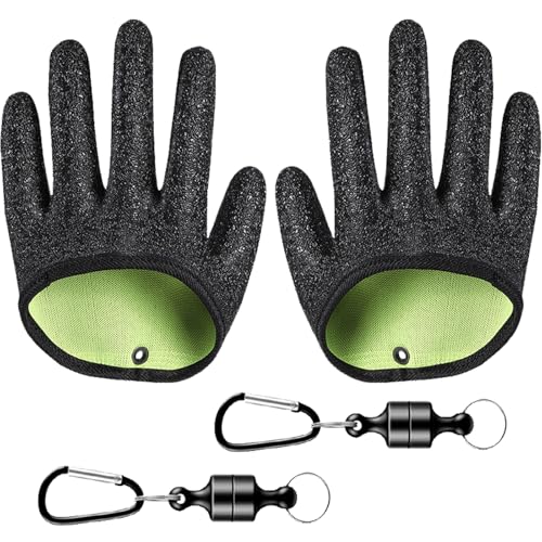 JDIEOQA Fischereihandschuhe Mit Magnetfreisetzungsfreisetzung Nonslip Fish Fisherman Punktionsbeständigkeitshandschuh Wasserdichtem Magnetverschluss Fangen von JDIEOQA
