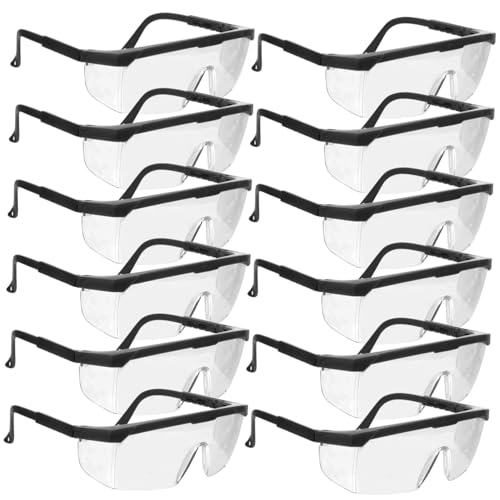 JECOMPRIS 12 Stück Schutzbrillen Augenschutzbrillen Schutzbrillen von JECOMPRIS