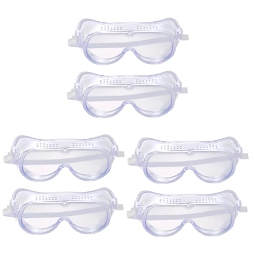 JECOMPRIS 6 Stück Poröse Gläser Staubdichte Gläser Transparente Gläser Schutzbrillen Winddichte Gläser von JECOMPRIS