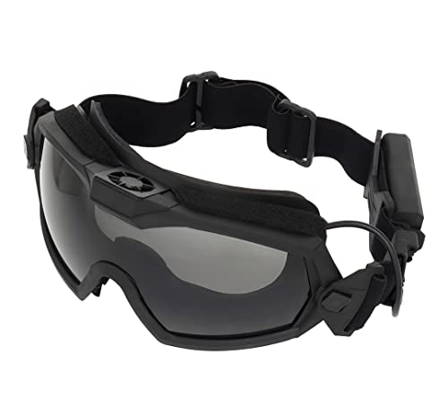 Airsoft Goggles Anti Fog Taktisch Fan Version Cooler Brillen Regulator Paintball Schutzbrillen für CS Schießen Jagd Ski Bike Sport (Schwarz) von JEIMAI