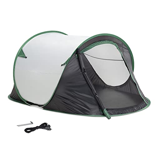 JEMIDI Pop Up Wurfzelt 2 Personen - Zelt 220x120x95cm - 2 Mann Campingzelt Trekkingzelt Strandzelt - kleines Packmaß - sehr leicht - versch. Farben von JEMIDI