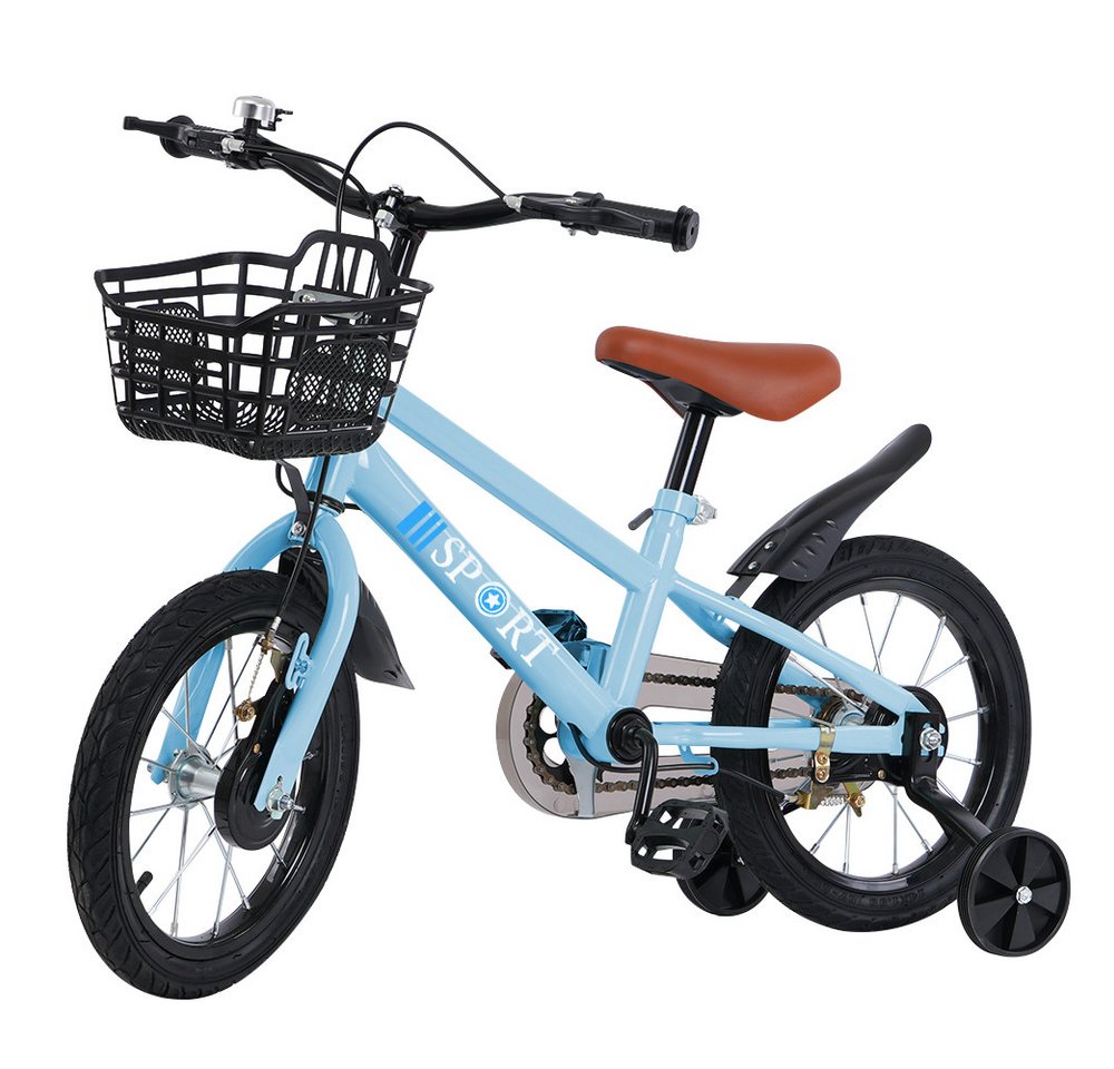 JEOBEST Kinderfahrrad Kinder Fahrrad Fahrräder Bicycle Kinderrad inkl. Korb (12 14 Zoll), 4 Gang, (1-tlg.,Kinder Fahrrad, Fahrrad für Kinder, Mit Hilfsrädern) von JEOBEST