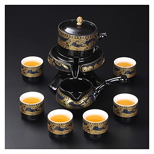 JEVHLYKW Tee-Set/Teekanne-Set, chinesisches Retro-Tee-Set, Teekanne, Party-Haushalt, Keramik-Tee-Set, 6 Tassen, chinesisches Set von JEVHLYKW