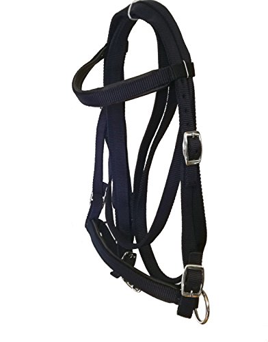 JF-Reitsport Trensen Set Nylon Zügeln Gebisslos navy Pony von JF-Reitsport