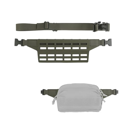 Taktische Bauchtasche, Adapter-Panel, Hüftgurt-Verlängerungsplattform für MOLLE-Taschen, Magazintasche (grün, 6 Spalten) von JFFCESTORE