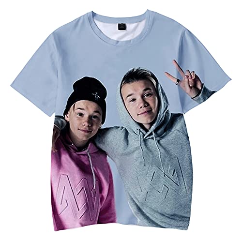 JFLY Beliebte 3 Bis 14 Jahre Marcus Und Martinus Kleidung Jungen Mädchen Kurzarm T-Shirt T-Shirt Männer/Frauen Hip Hop Streetwear Tops von JFLY
