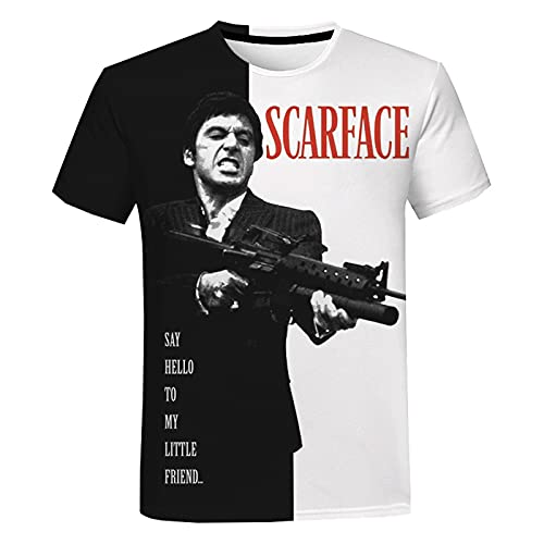 JFLY Scarface T-Shirt Film Tony Montana 3D Printed Streetwear Männer Frauen Casual Fashion O-Neck T-Shirt Übergroßes T-Shirt von JFLY