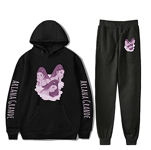 JFLY Y2K Style Beliebte Ariana Grande Hoodies Sweatshirt Langarm Hoodie + Jogginghose Mode Zweiteilige Sets Übergröße Selbst Anzug von JFLY
