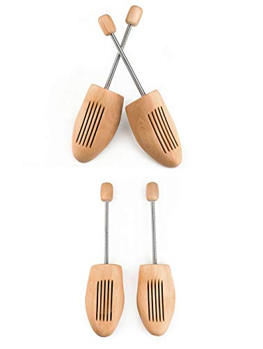 JHKJ Schuhspanner mit Spiralfeder, aus Holz, ausgezeichnete Feuchtigkeitsaufnahme, Shoe Stretcher Shaper, Unisex (1 Paar),2pairs,35/36 von JHKJ